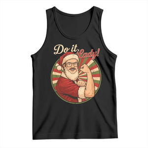 Funny Christmas Do It Lady Tank Top Mustache Guy Meme Santa Cosplay TS11 Black Print Your Wear