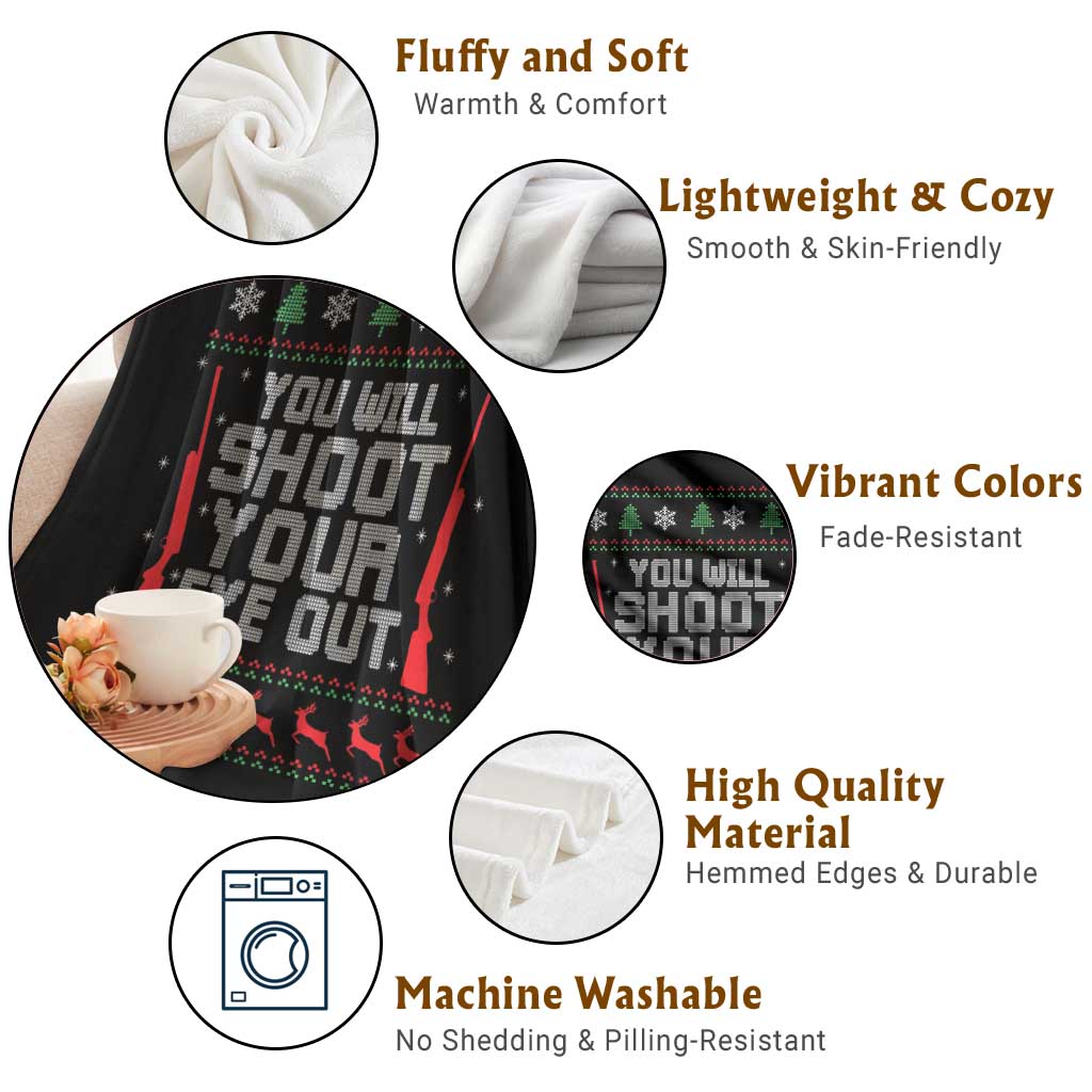 Funny You'll Shoot Your Eye Out Kid Throw Blanket Christmas Movie Guns TS11 Print Your Wear