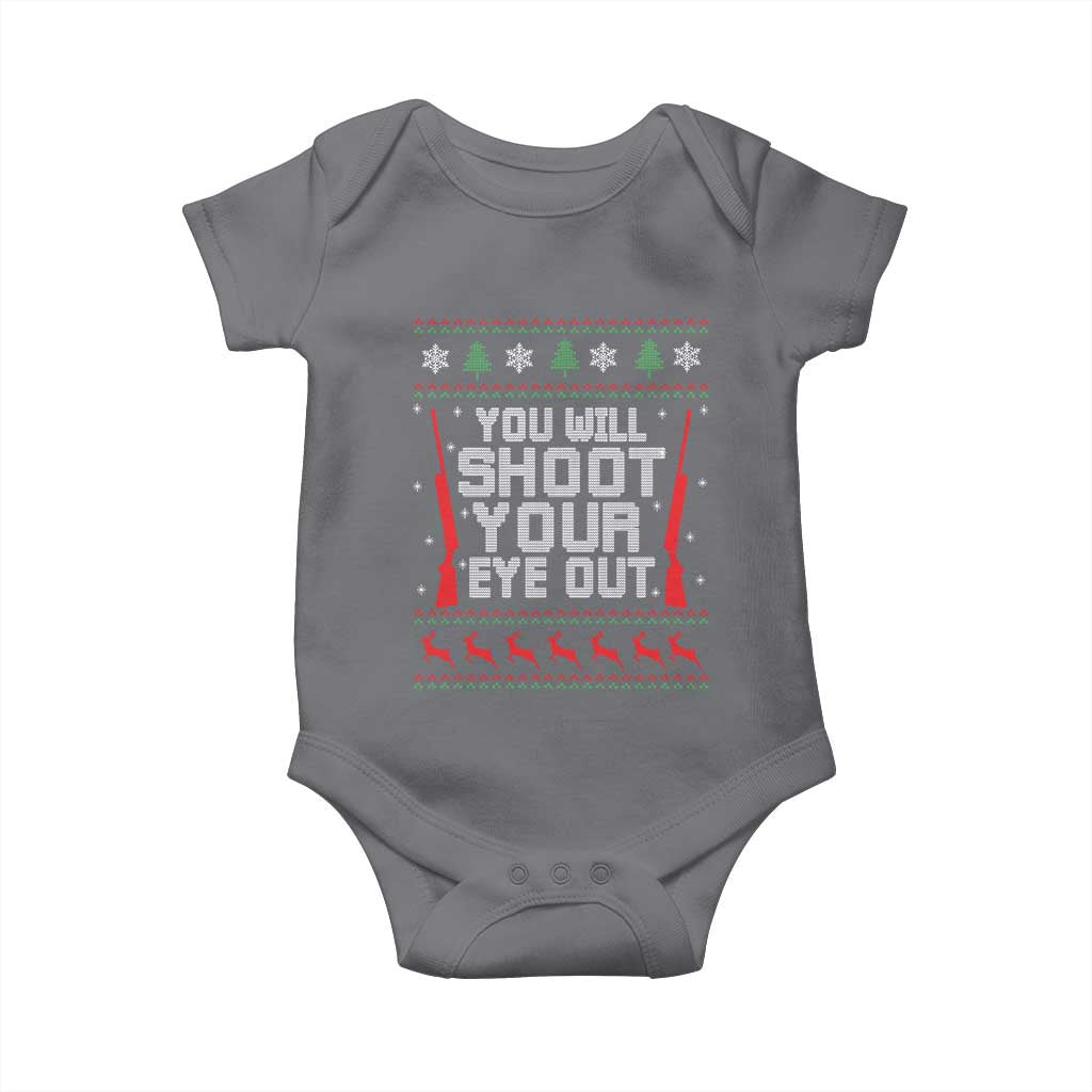 Funny You'll Shoot Your Eye Out Kid Baby Onesie Christmas Movie Guns TS11 Charcoal Print Your Wear