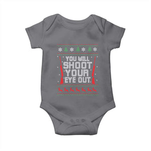 Funny You'll Shoot Your Eye Out Kid Baby Onesie Christmas Movie Guns TS11 Charcoal Print Your Wear