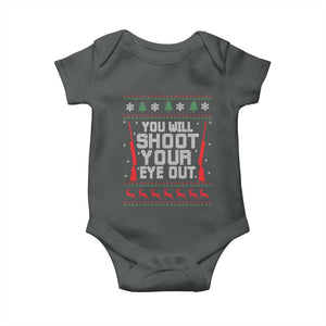 Funny You'll Shoot Your Eye Out Kid Baby Onesie Christmas Movie Guns TS11 Dark Heather Print Your Wear