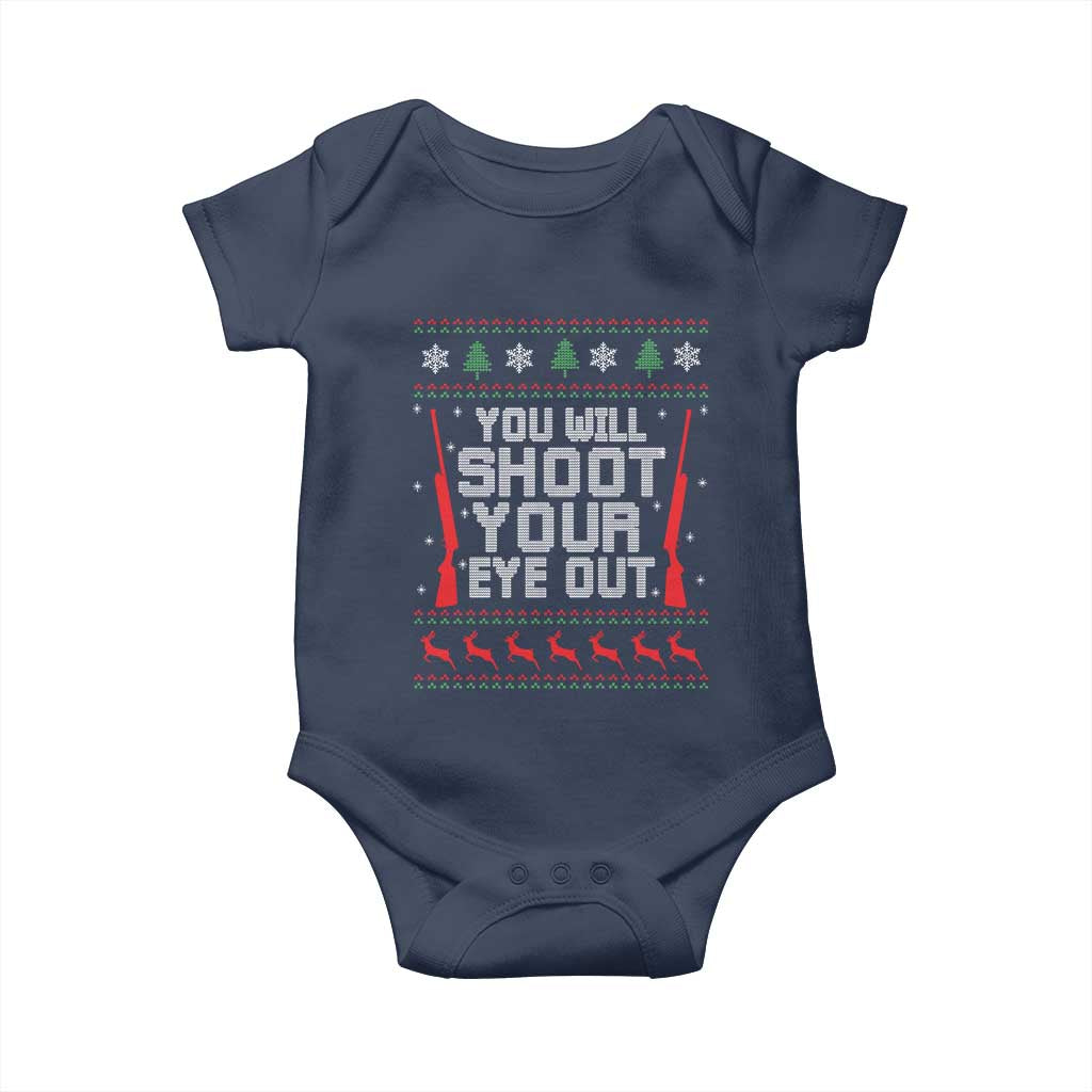 Funny You'll Shoot Your Eye Out Kid Baby Onesie Christmas Movie Guns TS11 Navy Print Your Wear
