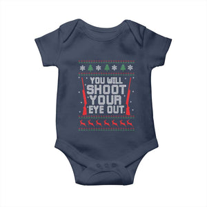 Funny You'll Shoot Your Eye Out Kid Baby Onesie Christmas Movie Guns TS11 Navy Print Your Wear