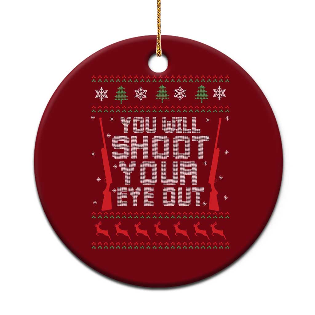 Funny You'll Shoot Your Eye Out Kid Ceramic Ornament Xmas Movie Guns TS11 1pc Red Print Your Wear
