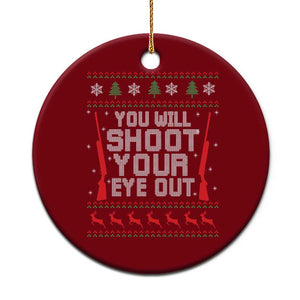 Funny You'll Shoot Your Eye Out Kid Ceramic Ornament Xmas Movie Guns TS11 1pc Red Print Your Wear
