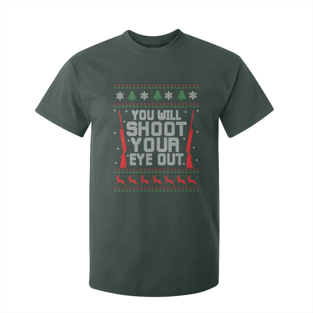Funny You'll Shoot Your Eye Out Kid T Shirt For Kid Christmas Movie Guns TS11 Dark Forest Green Print Your Wear