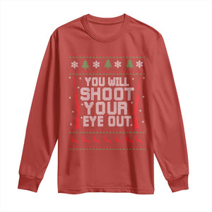 Funny You'll Shoot Your Eye Out Kid Long Sleeve Shirt Christmas Movie Guns TS11 Red Print Your Wear