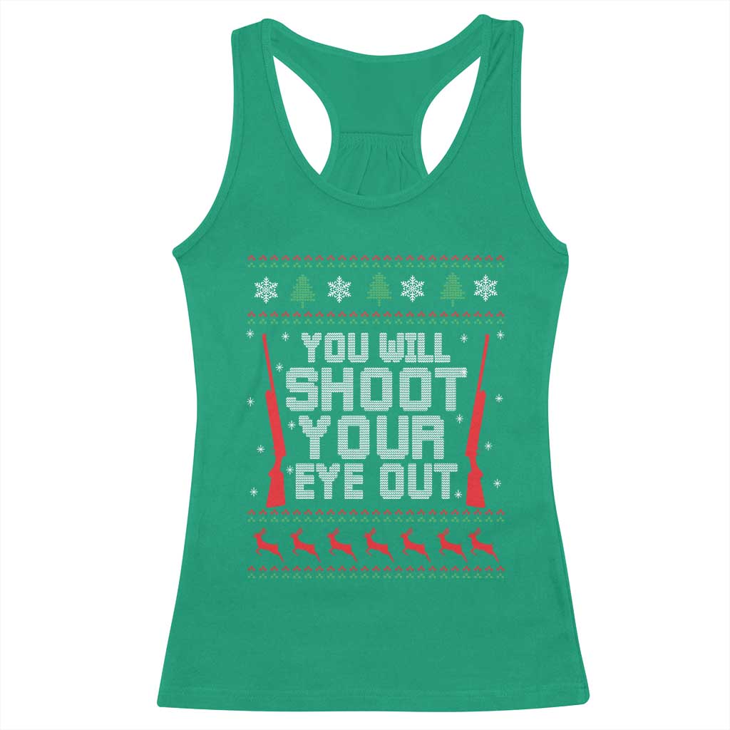 Funny You'll Shoot Your Eye Out Kid Racerback Tank Top Christmas Movie Guns TS11 Irish Green Print Your Wear