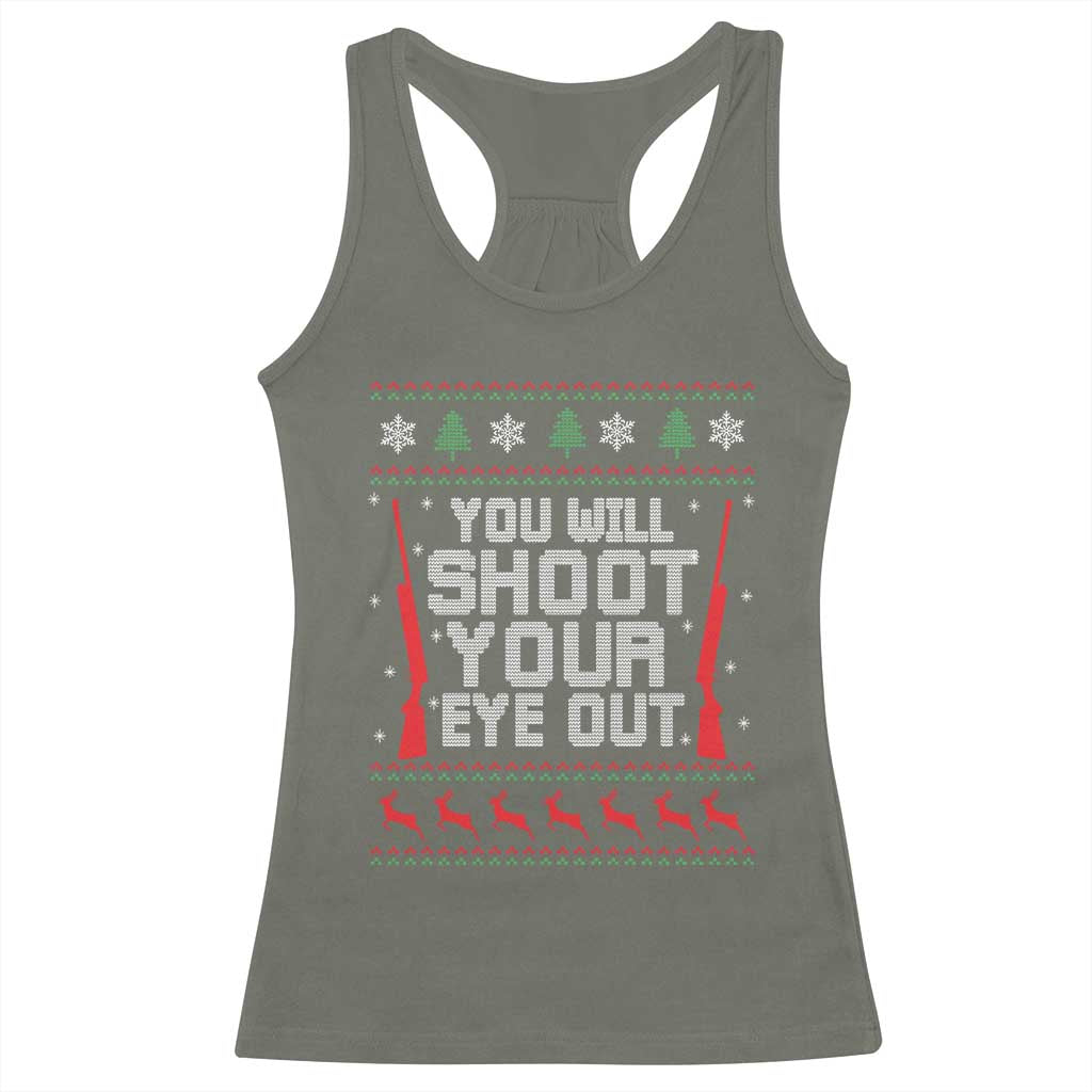 Funny You'll Shoot Your Eye Out Kid Racerback Tank Top Christmas Movie Guns TS11 Military Green Print Your Wear
