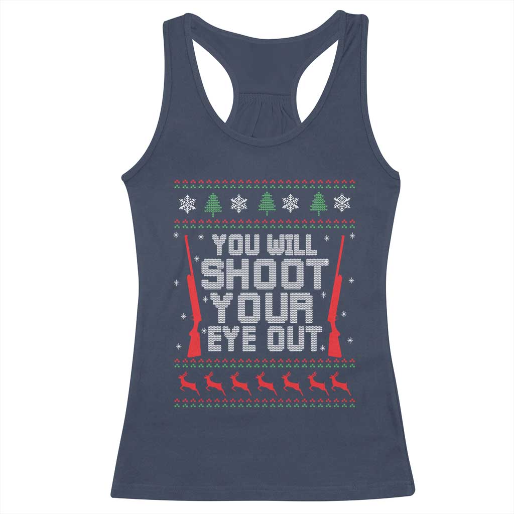 Funny You'll Shoot Your Eye Out Kid Racerback Tank Top Christmas Movie Guns TS11 Navy Print Your Wear
