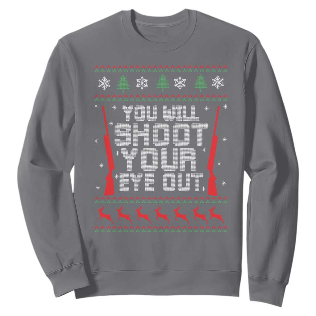 Funny You'll Shoot Your Eye Out Kid Sweatshirt Christmas Movie Guns TS11 Charcoal Print Your Wear