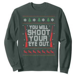 Funny You'll Shoot Your Eye Out Kid Sweatshirt Christmas Movie Guns TS11 Dark Forest Green Print Your Wear