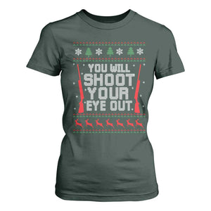 Funny You'll Shoot Your Eye Out Kid T Shirt For Women Christmas Movie Guns TS11 Dark Forest Green Print Your Wear