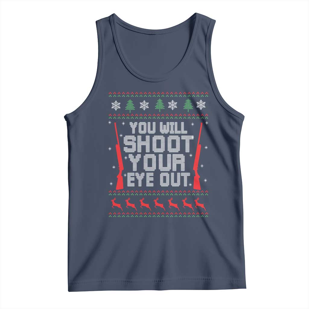 Funny You'll Shoot Your Eye Out Kid Tank Top Christmas Movie Guns TS11 Navy Print Your Wear