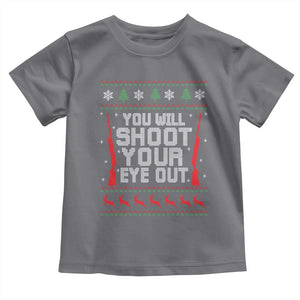 Funny You'll Shoot Your Eye Out Kid Toddler T Shirt Christmas Movie Guns TS11 Charcoal Print Your Wear