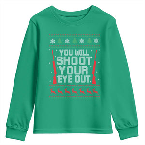 Funny You'll Shoot Your Eye Out Kid Youth Sweatshirt Christmas Movie Guns TS11 Irish Green Print Your Wear