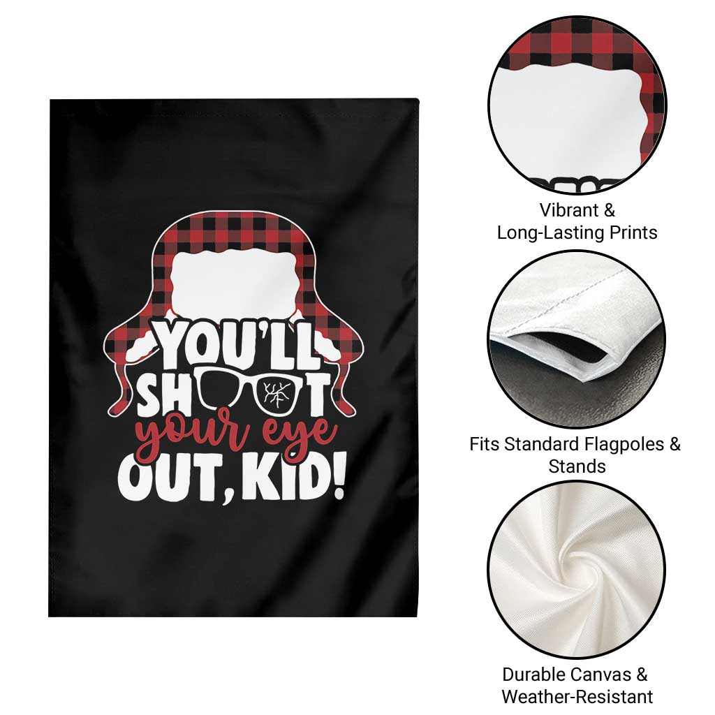 Funny You Will Shoot Your Eye Out Kid Garden Flag Christmas Movie Glasses Hat TS11 Print Your Wear