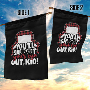Funny You Will Shoot Your Eye Out Kid Garden Flag Christmas Movie Glasses Hat TS11 Print Your Wear