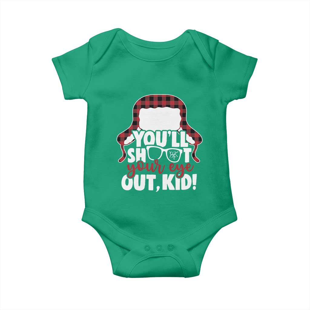 Funny You Will Shoot Your Eye Out Kid Baby Onesie Christmas Movie Glasses Hat TS11 Irish Green Print Your Wear