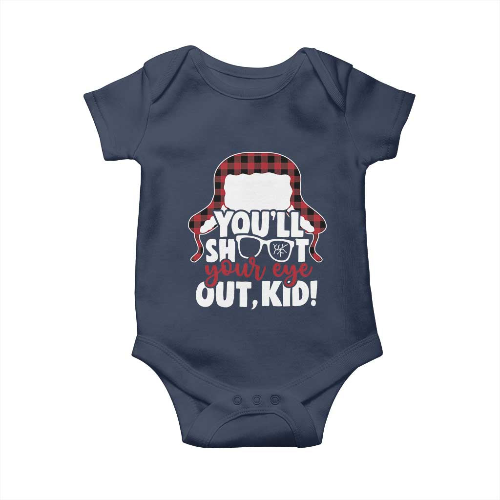 Funny You Will Shoot Your Eye Out Kid Baby Onesie Christmas Movie Glasses Hat TS11 Navy Print Your Wear