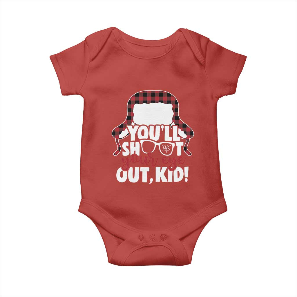 Funny You Will Shoot Your Eye Out Kid Baby Onesie Christmas Movie Glasses Hat TS11 Red Print Your Wear