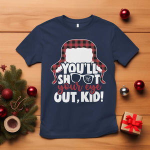 Funny You Will Shoot Your Eye Out Kid T Shirt Christmas Movie Glasses Hat TS11 Navy Print Your Wear