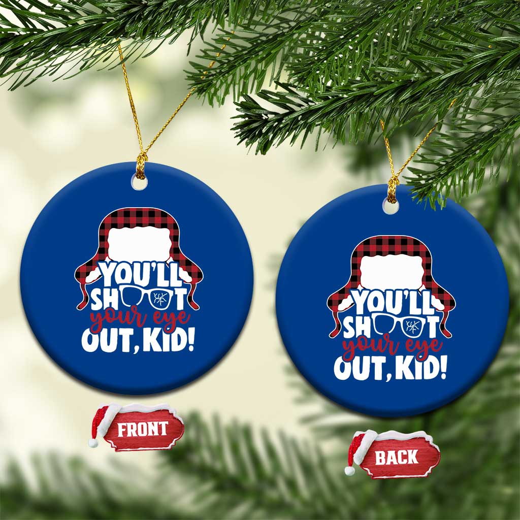 Funny You Will Shoot Your Eye Out Kid Ceramic Ornament Xmas Movie Glasses Hat TS11 1pc Blue Print Your Wear