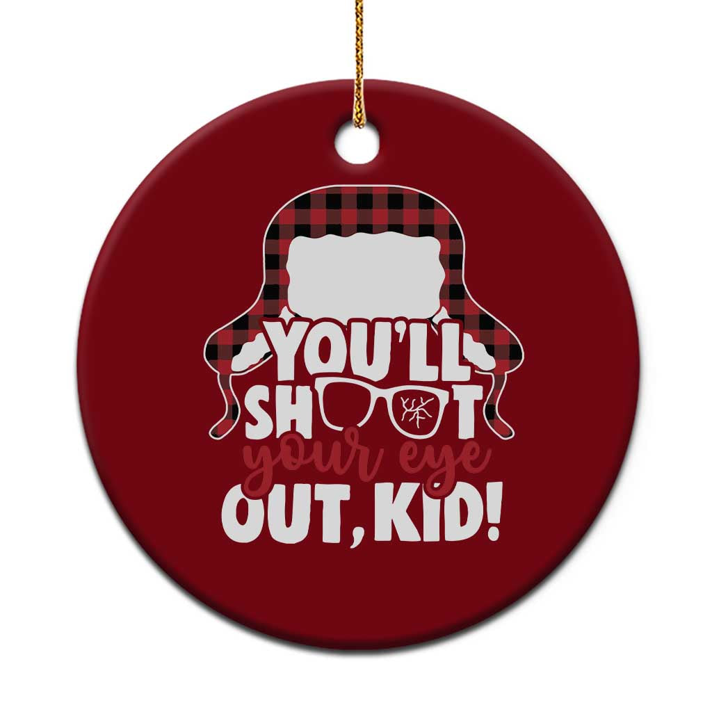Funny You Will Shoot Your Eye Out Kid Ceramic Ornament Xmas Movie Glasses Hat TS11 1pc Red Print Your Wear