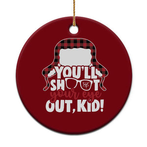 Funny You Will Shoot Your Eye Out Kid Ceramic Ornament Xmas Movie Glasses Hat TS11 1pc Red Print Your Wear