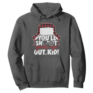 Funny You Will Shoot Your Eye Out Kid Hoodie Christmas Movie Glasses Hat TS11 Dark Heather Print Your Wear