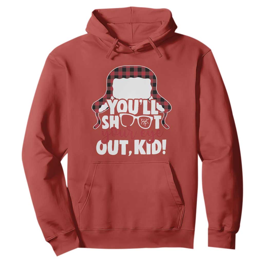 Funny You Will Shoot Your Eye Out Kid Hoodie Christmas Movie Glasses Hat TS11 Red Print Your Wear