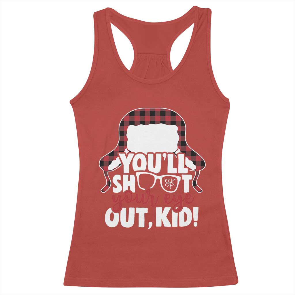 Funny You Will Shoot Your Eye Out Kid Racerback Tank Top Christmas Movie Glasses Hat TS11 Red Print Your Wear