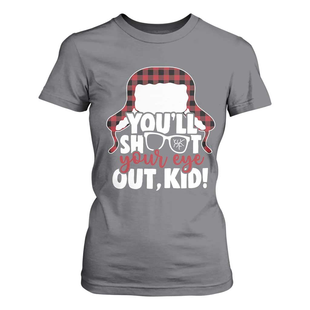 Funny You Will Shoot Your Eye Out Kid T Shirt For Women Christmas Movie Glasses Hat TS11 Charcoal Print Your Wear