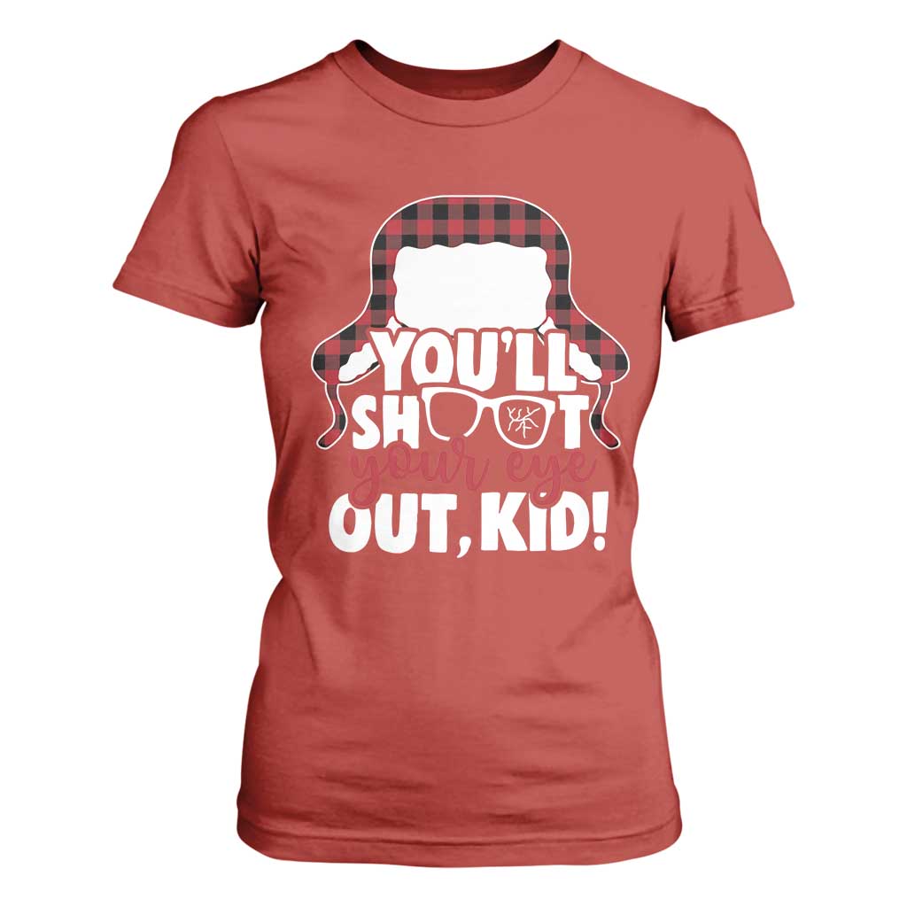 Funny You Will Shoot Your Eye Out Kid T Shirt For Women Christmas Movie Glasses Hat TS11 Red Print Your Wear