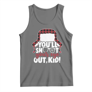 Funny You Will Shoot Your Eye Out Kid Tank Top Christmas Movie Glasses Hat TS11 Black Heather Print Your Wear