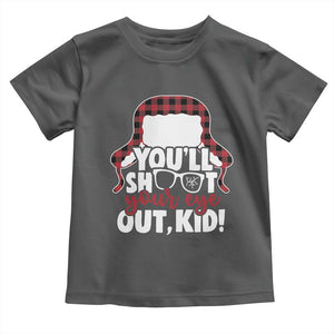 Funny You Will Shoot Your Eye Out Kid Toddler T Shirt Christmas Movie Glasses Hat TS11 Dark Heather Print Your Wear