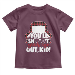 Funny You Will Shoot Your Eye Out Kid Toddler T Shirt Christmas Movie Glasses Hat TS11 Maroon Print Your Wear