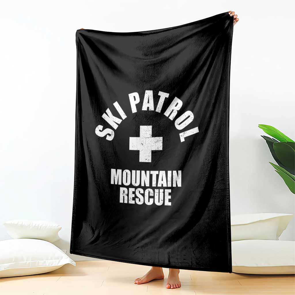 Ski Patrol Mountain Rescue Throw Blanket Winter Slopes Skiing Snowboarding TS11 Print Your Wear