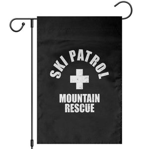 Ski Patrol Mountain Rescue Garden Flag Winter Slopes Skiing Snowboarding TS11 Black Print Your Wear