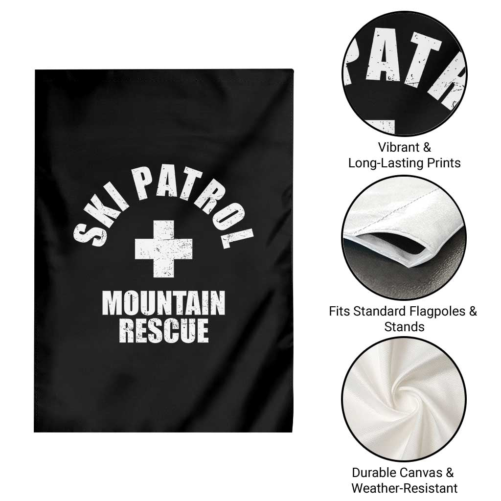 Ski Patrol Mountain Rescue Garden Flag Winter Slopes Skiing Snowboarding TS11 Print Your Wear