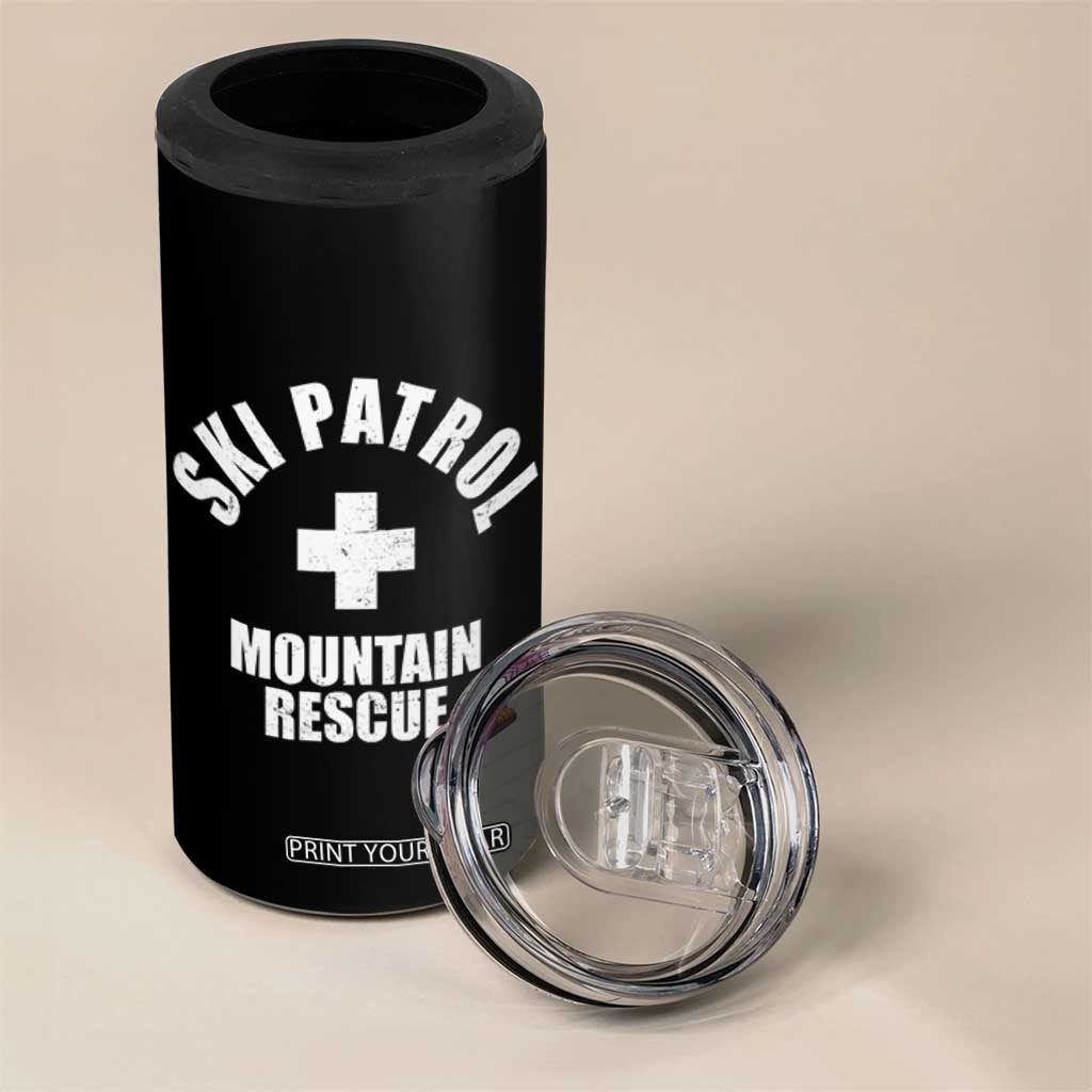 Ski Patrol Mountain Rescue 4 in 1 Can Cooler Tumbler Winter Slopes Skiing Snowboarding TS11 Print Your Wear