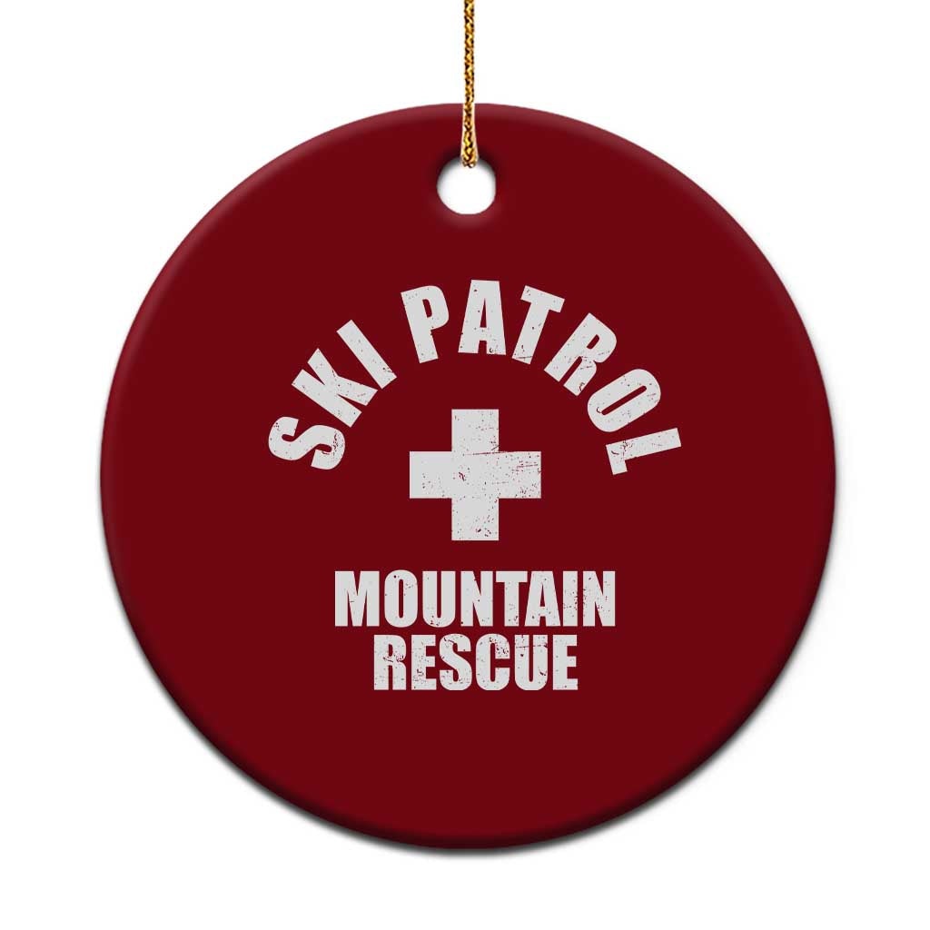 Ski Patrol Mountain Rescue Ceramic Ornament Winter Slopes Skiing Snowboarding TS11 1pc Red Print Your Wear