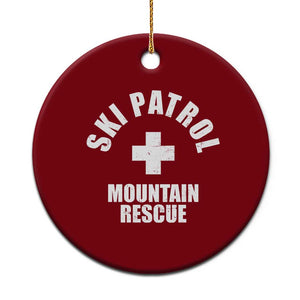 Ski Patrol Mountain Rescue Ceramic Ornament Winter Slopes Skiing Snowboarding TS11 1pc Red Print Your Wear
