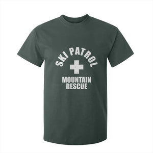 Ski Patrol Mountain Rescue T Shirt For Kid Winter Slopes Skiing Snowboarding TS11 Dark Forest Green Print Your Wear