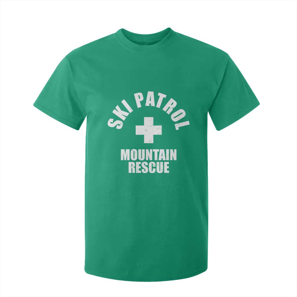 Ski Patrol Mountain Rescue T Shirt For Kid Winter Slopes Skiing Snowboarding TS11 Irish Green Print Your Wear