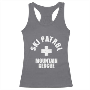 Ski Patrol Mountain Rescue Racerback Tank Top Winter Slopes Skiing Snowboarding TS11 Charcoal Print Your Wear