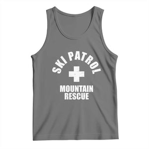 Ski Patrol Mountain Rescue Tank Top Winter Slopes Skiing Snowboarding TS11 Black Heather Print Your Wear