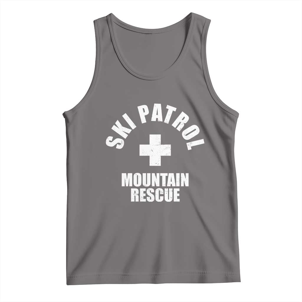 Ski Patrol Mountain Rescue Tank Top Winter Slopes Skiing Snowboarding TS11 Deep Heather Print Your Wear