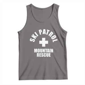 Ski Patrol Mountain Rescue Tank Top Winter Slopes Skiing Snowboarding TS11 Deep Heather Print Your Wear