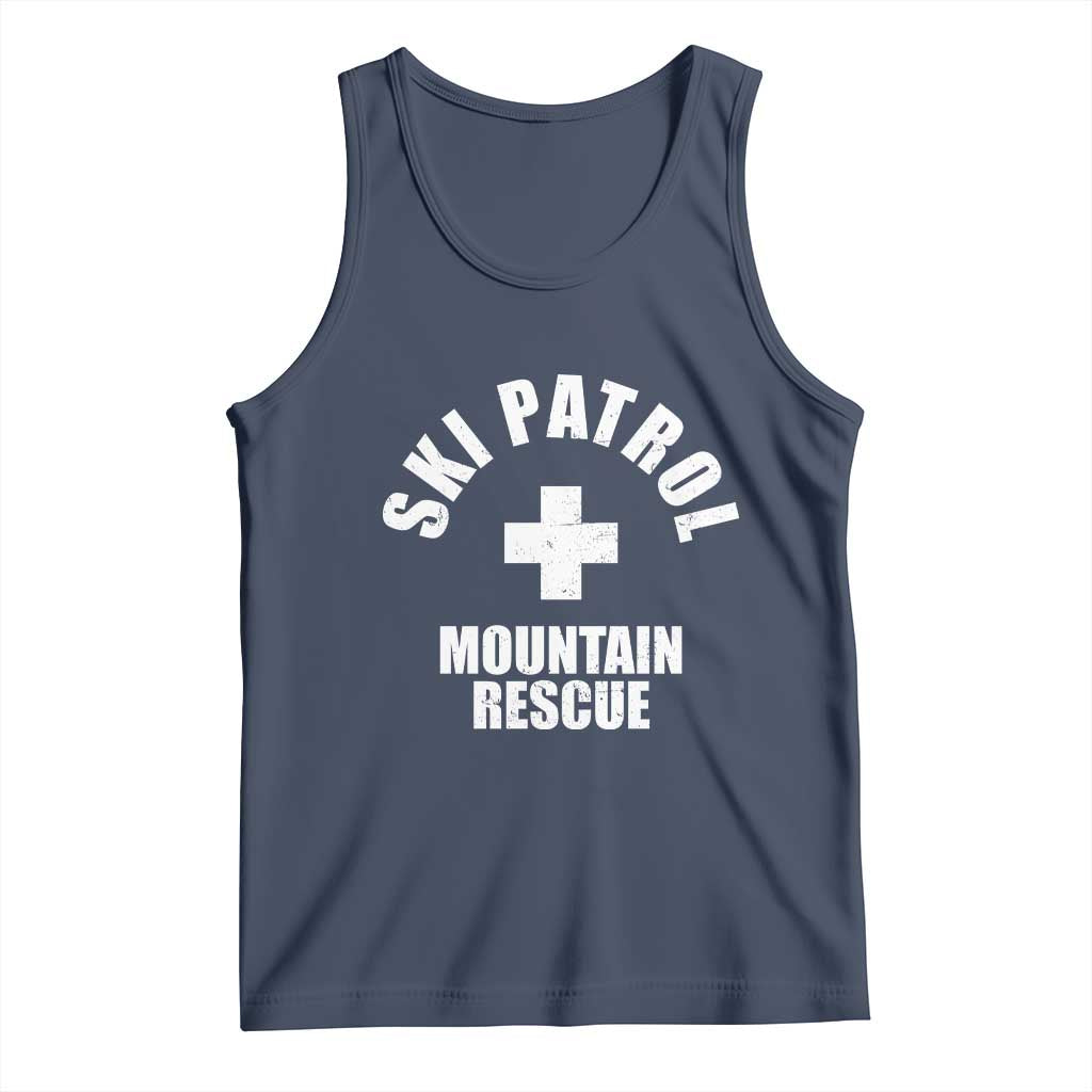 Ski Patrol Mountain Rescue Tank Top Winter Slopes Skiing Snowboarding TS11 Navy Print Your Wear